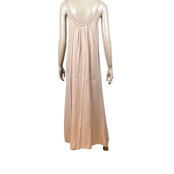 Lisa Curran Blush Pink Maxi Dress Braided Strap Flowy Boho Resort Wear Size S/M - Picture 8 of 13